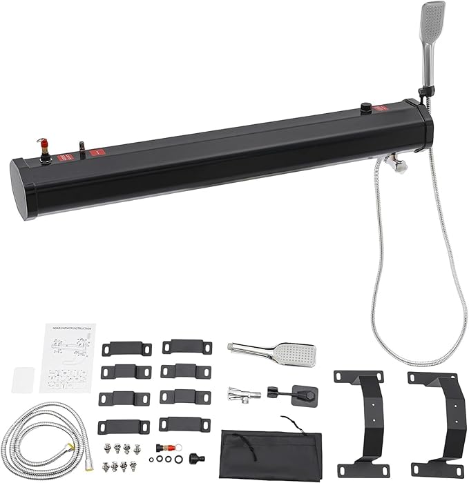 Portable Water StorageRoof Rack Mount Road Shower18L/20L/30L Pressurized Water Tank for Camping ShowerIdeal for Overlanding and Outdoor Activities 20L