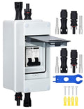 DIHOOL 60 Amp Solar Disconnect Switch dc Circuit Breaker with Cover Outdoor Miniature Circuit Breaker with din Rail Enclosure