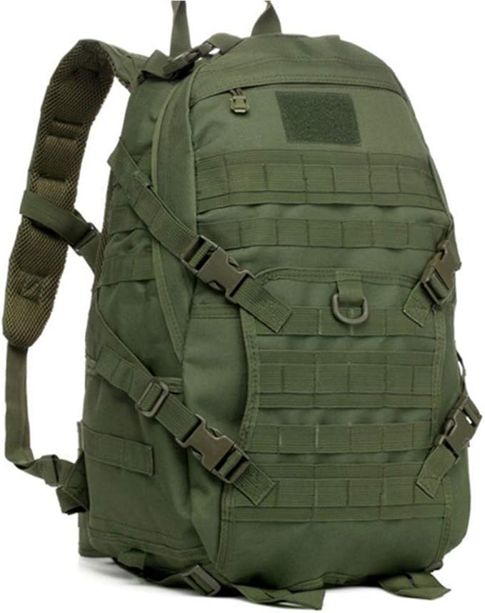 Outdoor Sports Pack Hiking Bag Tactical Rucksack Camo Knapsack Combat Camouflage Tactical Molle 40L Backpack - Green
