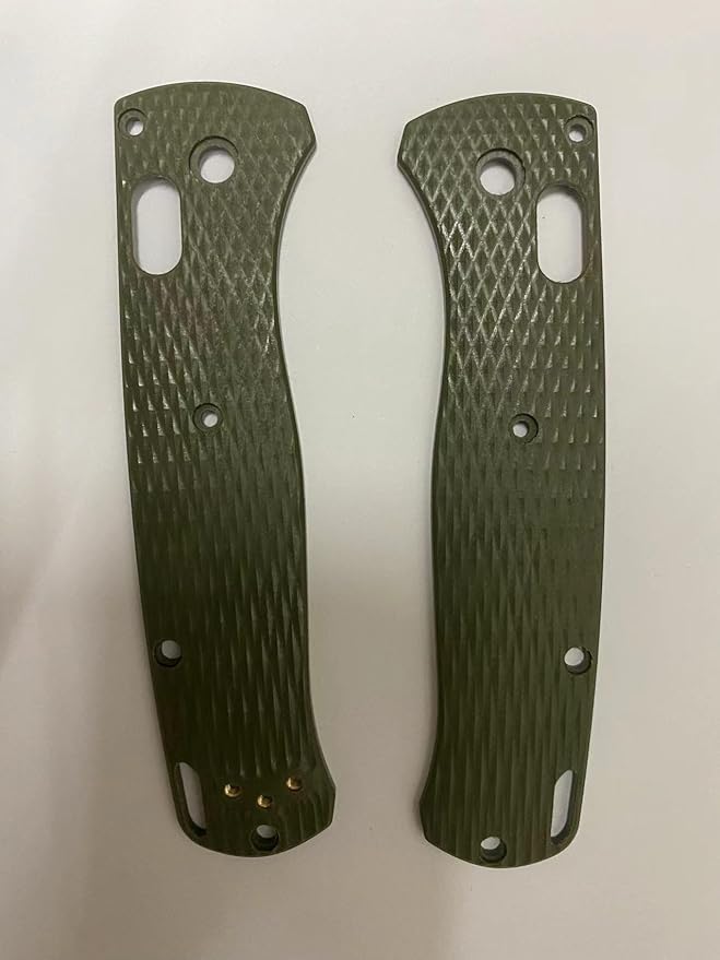 1 Pair Custom G10 Scales Handle Fits for Bugout 535 DIY Making Accessory Olive Green Handle Patch Replacement