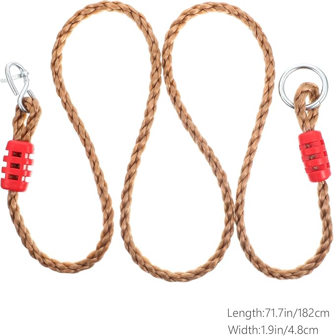 2pcs Adjustable Pe Hammock Tree Swing Straps Rope for Porch Chair Hanging Heavy-Duty Extended Length Swing Nylon Rope Kit for Outdoor Patio Use
