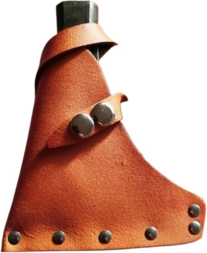 Small Axe Head Cover Hatchet Head Sheath Holster PU Leather Axe Case Camping Axe Cover Protector Not Including Axe for Outdoor Camping Blade Protection