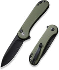CIVIVI Elementum II Pocket Folding Knife 2.96 Nitro-V Steel Blade G10 Handle Utility Knife with Deep Carry Pocket Clip for Camping Hiking Hunting C18062P-3
