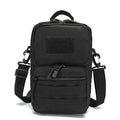 Small Tactical Messenger Bag For Men Shoulder Bags Travel Bag Crossbody Casual Pack (Black)
