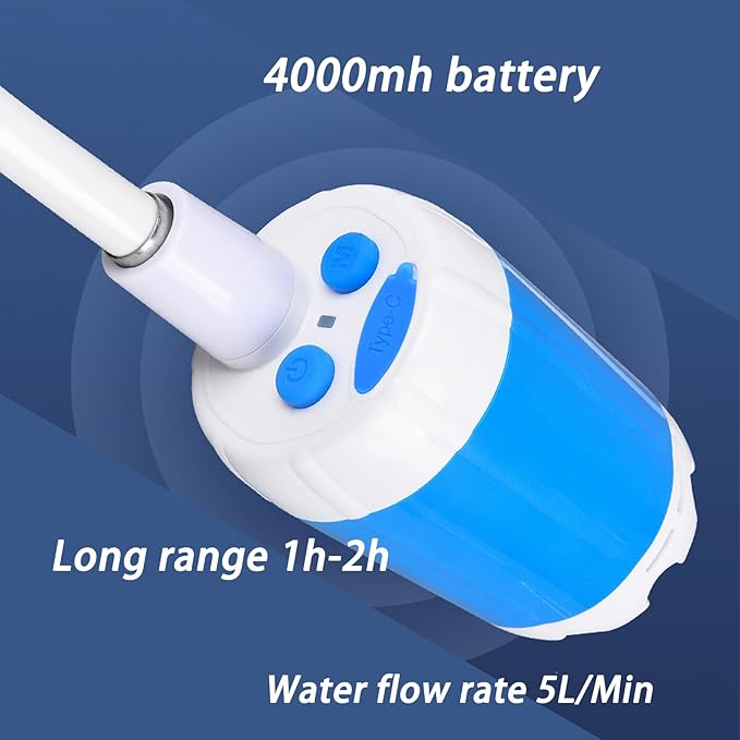 Portable Shower for Camping Pump Camp Shower Set Rechargeable Outdoor Pressurized Multi-Mode Shower Head Sprayer Suitable for Outdoor Camping Car Washing