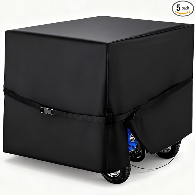 DVBB Outdoor Generator Covers Waterproof Heavy Duty 900D Oxford Portable Generator Cover Universal for 5500-15000 Watt Portable Generators (Black38x28x30 in)