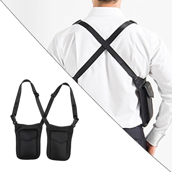 pistro Hiddens Underarm Shoulder Bag Portable Pack for Running Shopping Climbing Outdoor Lightweight Breathable Mesh Adjustable Straps- No Keychain Buckle