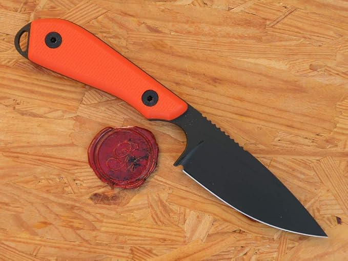WhiteRiver Model 1 Pro Black Coated Blade/Orange Textured G10 Handle WRM1-TOR-CBI