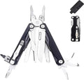 Multitool 20-in-1 Full-Size Multi-Purpose Pliers Lightweight EDC Tactical Gear With Safety Locking Camping Knives &amp Tools Gifts for Guys Gifts for Hunters Men who have Everything (Black)