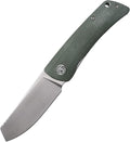 Petrified fish PFE05 Flavorist3.15 K110 Satin Blade 94g Micarta Handle Front Flipper Liner lock Folding knife (Green)