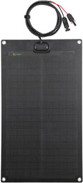 Lensunsolar 30W 12V ETFE Black Flexible Solar Panel 23.5x13.8in ETFE Black Thin Slim Semi-Flexible PERC Mono High Efficiency Solar Cells 12 Volt for Battery Charge Marine RV Campers Boats Tent
