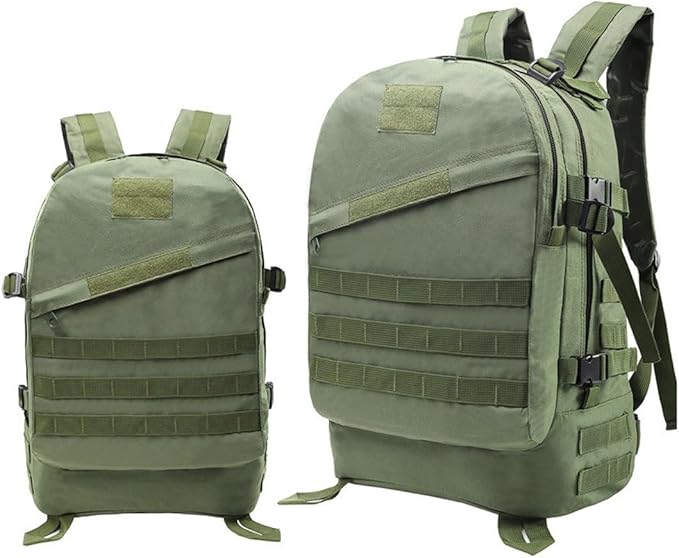 Military Tactical Backpack for Men and Women 3D Assault Pack Bag Rucksack with Molle System Hiking Pack (Military Green)