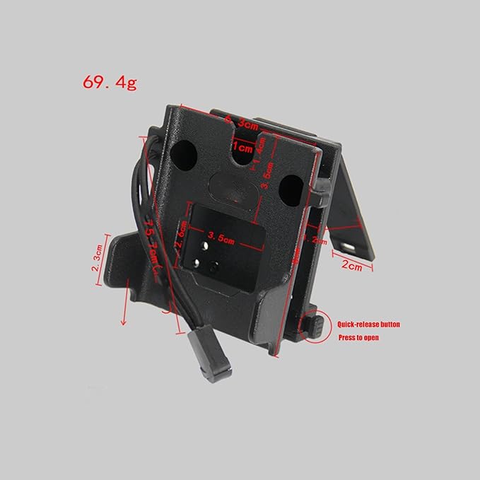 Tactical MOLLE Holder for Belt with Belt Metal Material Accessories Walkie Talkie Holder for Vest Or Pack