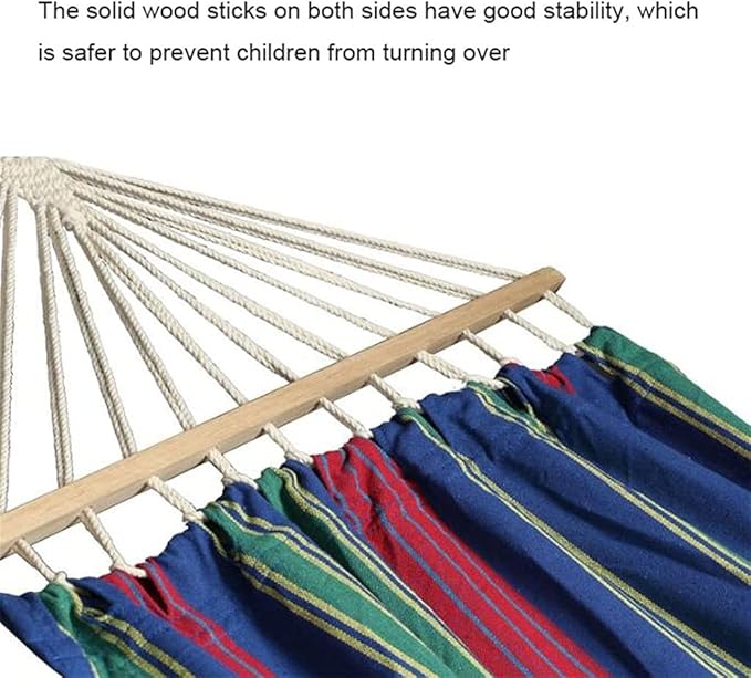 Portable Hammock Portable Hammock Solid Wood Sticks Outdoor Canvas Hammocks Hanging Chair for Backpacking Beach