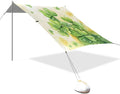 xigua St. Patrick's Day Clover Beach Tent Sun Shelter with Carrying Bag - Silver Coated Oxford Fabric Beach Canopy for Beach Camping Fishing - Includes Windproof Ropes Sandbags &amp Stakes