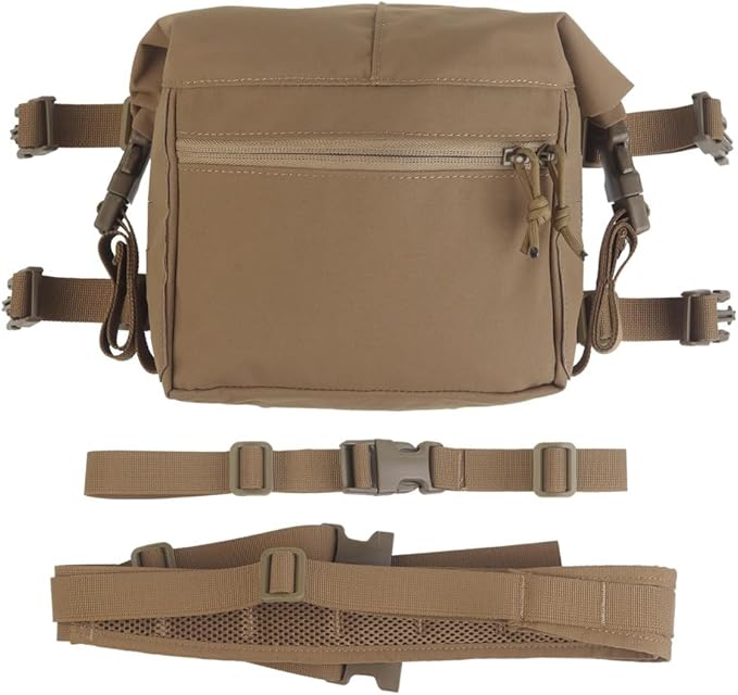 Tactical Expansion Pack Chest BagLarge Capacity MOLLE Admin Pouch Utility Chest Pouch for Placard Split Chest Rig