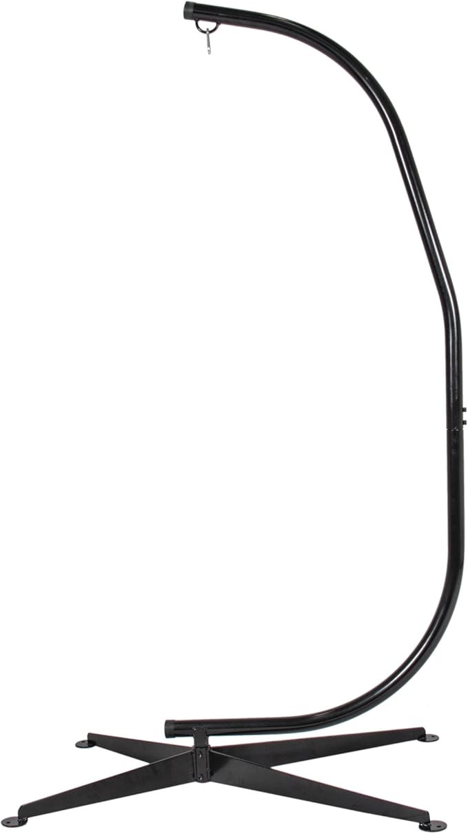 Solid Steel Deluxe Outdoor C Hammock Frame Hanging Swing Chair Stand Arc Style Rust Resistant Finish #499