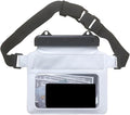 Waterproof Dry Bag Waterproof Dry Bag Pouch for Phone Bag Adjustable Waist Strap Shoulder Bags Underwater Case for Beach Swimming Boating Fishing for SwimmingBoating(White)