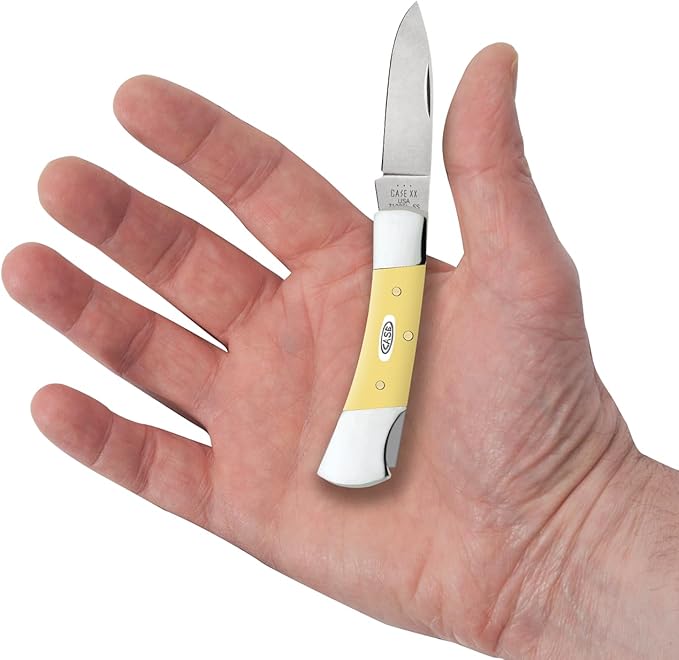 Case XX WR Pocket Knife Lockback Yellow Synthetic Item #81089 (31225L SS) 3 5/8 Inches Closed