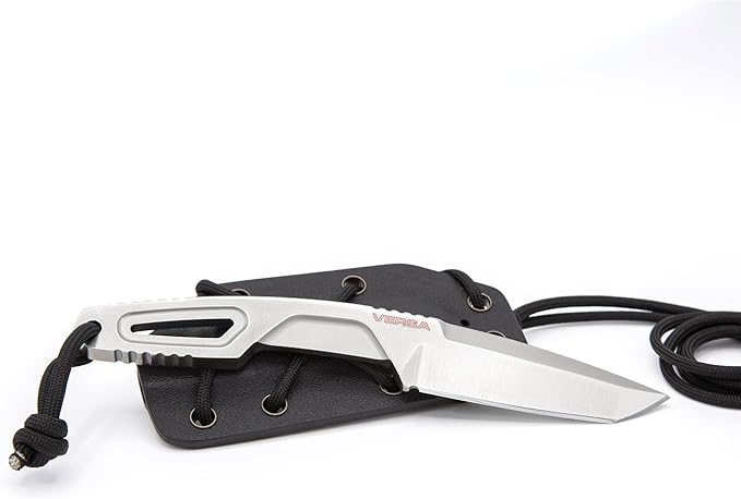 Extrema Ratio - Versa (Satin) Fixed Blade Knife Böhler N690 steel blade hardened to 58 HRC satin finish ergonomic aluminum handle scales reversible pocket clip handcrafted in Italy