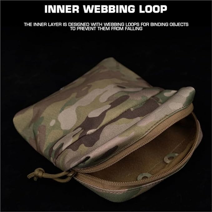 6x5 Inch Multifunctional Universal Tactical Pouch - MOLLE Belt Mount Mag Pouch General Purpose Pocket for Outdoor Hunting Airsoft Tactical Accessories(Wolf Grey)