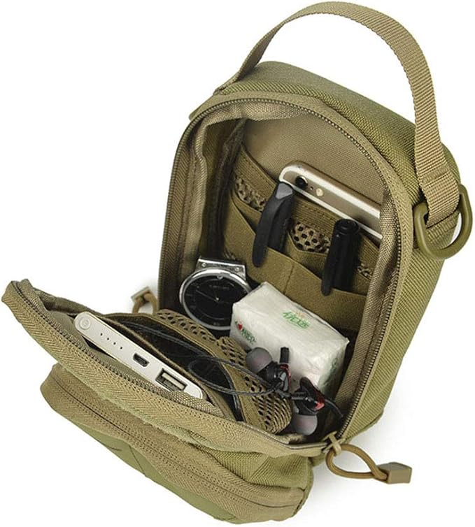 Outdoor Sports Hiking Sling Pack Camouflage Tactical Molle Shoulder Bag - ACU