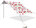 Beach Canopy with Windproof Ropes &amp Sandbags Beach Tent Sun Shade Sun Shelter for Camping Trips Fishing Backyard Fun or Picnics Cherry
