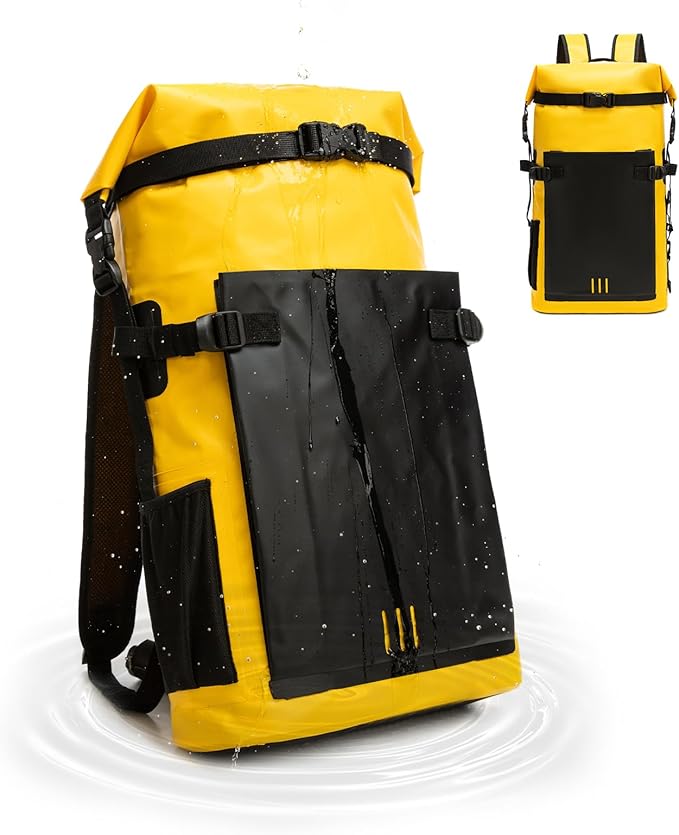 Waterproof Dry BagHeavy Duty Hiking Backpack Roll-Top Closure Bag for Kayaking Hiking Camping Boating- Men/Women ﻿