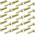 15 Sets 4MM Brass and Stainless Screw Rivets are Suitable for Kitchen Knife Handle Attachment(Brass)