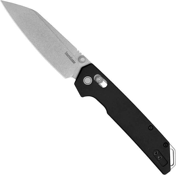 Kershaw Iridium Reverse Tanto Folding Pocket Knife Sleek 3.4 inch D2 Steel Blade DuraLock Locking Mechanism Aluminum Handle Designed in the USA