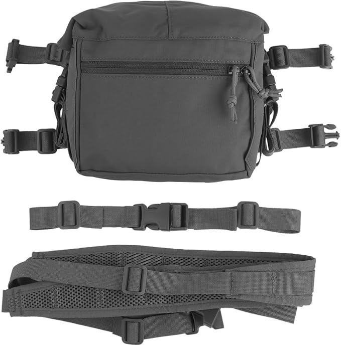 Tactical Expansion Pack Chest BagLarge Capacity MOLLE Admin Pouch Utility Chest Pouch for Placard Split Chest Rig