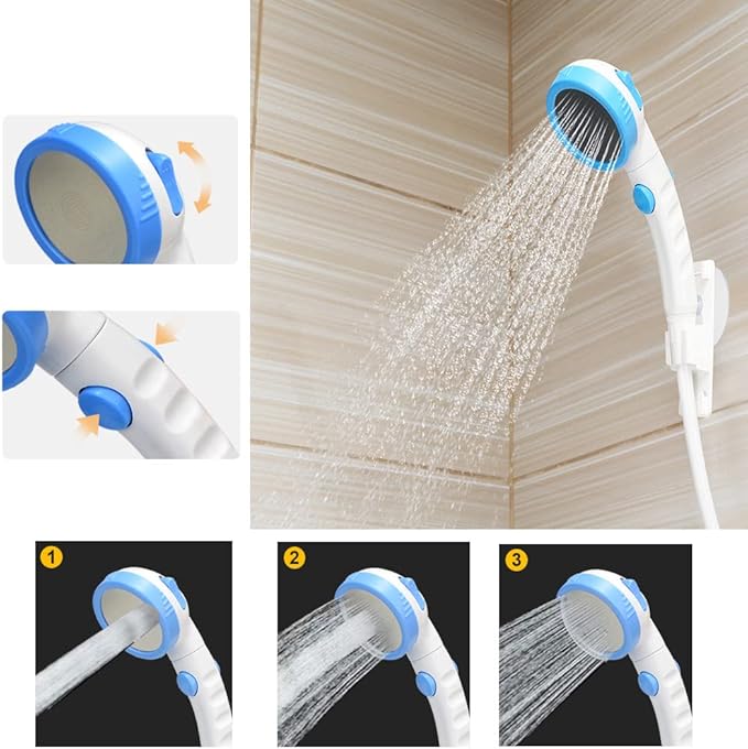 ACAGALA Outdoor Camping Shower Portable Electric Shower Pump IPX7 Waterproof &amp 5000mAh Rechargeable Battery Powered for Camping Hiking Backpacking Travel Beach Pet Watering