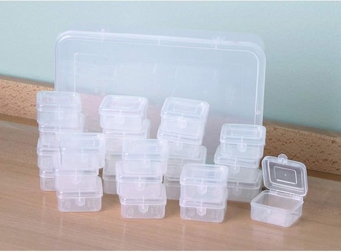 24 Container Storage Box with Easy Snap-lock Lids