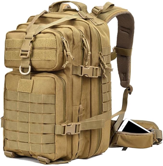 EMDMAK Military Tactical Backpack 42L Large Military Pack Army 3 Day Assault Pack Molle Bag Rucksack