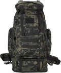 Compatible For 80L/100L Mountaineering Bag Climb Tactical Backpacks Large Backpack Outdoors Hiking(Camo black(100L))