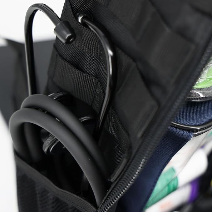 Lightning X Stocked Modular Trauma &amp Bleeding First Aid Responder Medical Backpack + Kit + Hydration Bladder - Black