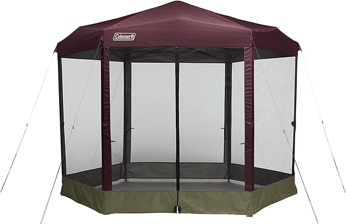 Coleman Back Home Screened Canopy Tent with Instant Setup Outdoor Gazebo for Bug-Free Lounging Fits Over Picnic Tables Ideal for Parties Events Tailgates Dining &amp More