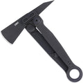 CRKT Provoke X Compact Black Folding Axe with Deadbolt Lock: SUJ2 Steel Plain Edge Blade Stainless Steel Handle 4141KX