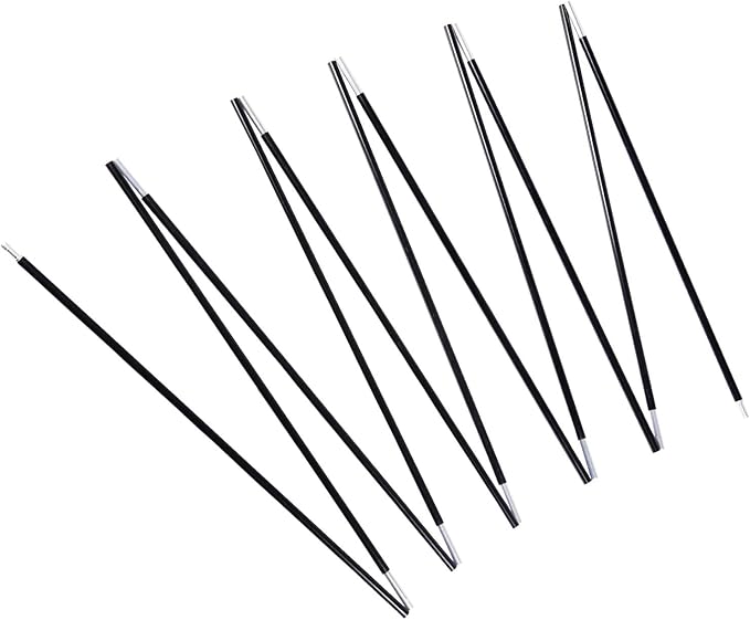 Aluminum Tent Poles Replacement Black Pre-Assembled Tent Pole 7001 T6 Heated Camping Tent Rod