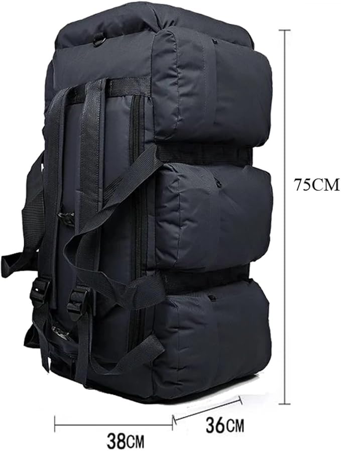 SCHIK 100L Large Luggage Camping Bag Backpack Men Outdoor Travel Shoulder Hiking Trekking Trip Tourist Tactical Carry-on Bags Trekking(Green)