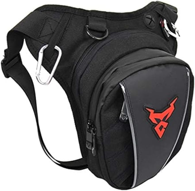 Hebetag Oxford Waist Pack Motorcycle Drop Leg Bag for Men Women Thigh Waist Bum Hip Fanny Belt Bag Cell/Mobile Phone Purse Pouch Outdoor Travel Hiking Cycling Tactical Outdoor Sports Daypack