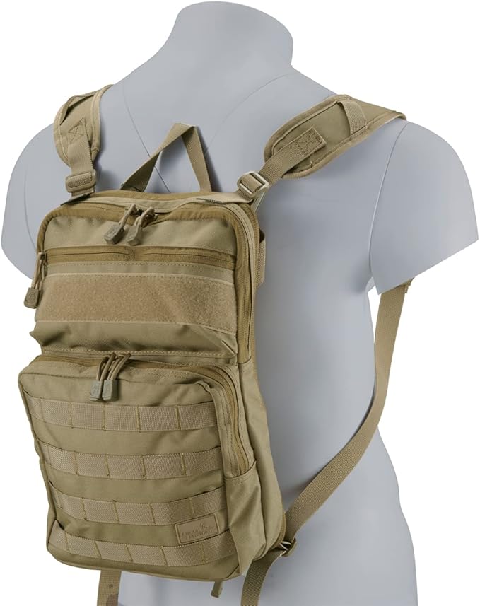 Lancer Tactical Multi-Use Expandable Hydration Backpack (Color: Tan)