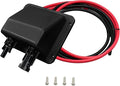 Solar Cable Entry Gland with 10AWG 3.28Ft Solar Extension Cable UV Resistance Waterproof Solar Junction Box for RV Boat Campe Van(Black)