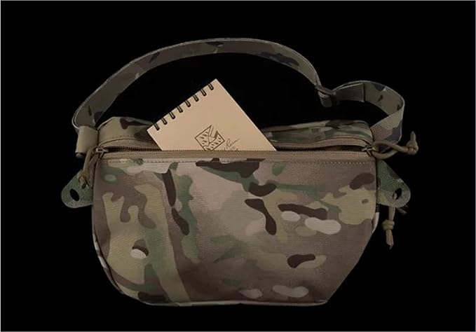 Tactical Outdoor Waist Pack Durable Fabric Crossbody Bag for Hunting Essentials Team Storage(G)
