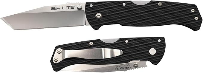 Cold Steel Air Lite 3.5 AUS10A Tanto Point Blade 4.5 G-10 Handle Everyday Carry Compact Pocket Folding Knife w/Tri-Ad Lock