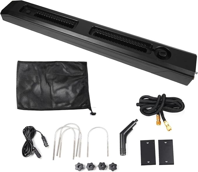 Solar Shower 30L Roof Rack Mounted Off-Road Shower with High Pressure Water Gun Spray Head for Camping Water Storage and Outdoor Activities