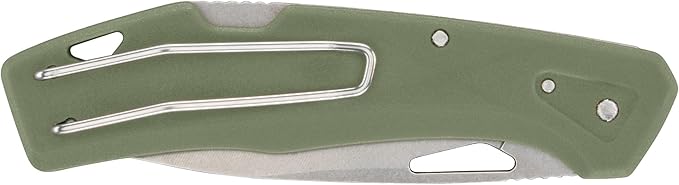Gerber Gear LST - EDC Pocket Knife - Survival Tactical Tool for Travel Camping &amp Outdoor Adventure - Lightweight &amp Compact Folding Knife - Stainless Steel Blade - Green