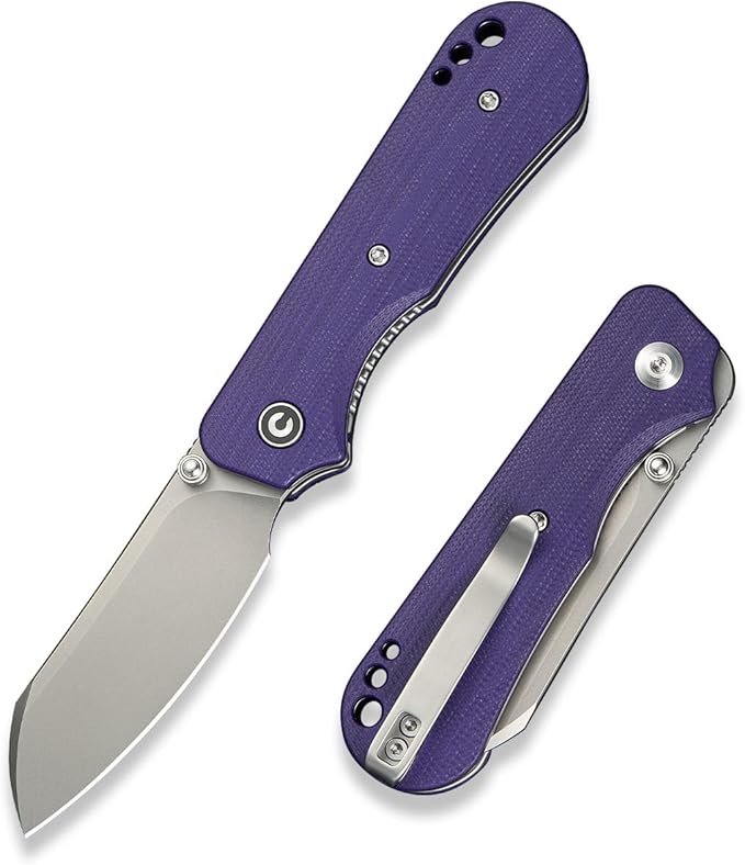 CIVIVI Crabby Pocket Knife EDC Folding Knife for Men Women with Swedish 14C28N Blade Contoured G10 Handle Designed by Ken Onion Jr. C24055-2