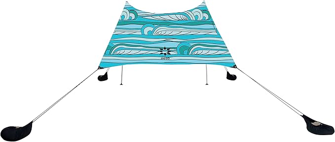 Neso Grande Portable Beach Tent Sun Shelter - Lightweight Beach Shade Canopy - Easy Setup for Family Outings - Patented Reinforced Corners - UPF 50+ Sun Protection
