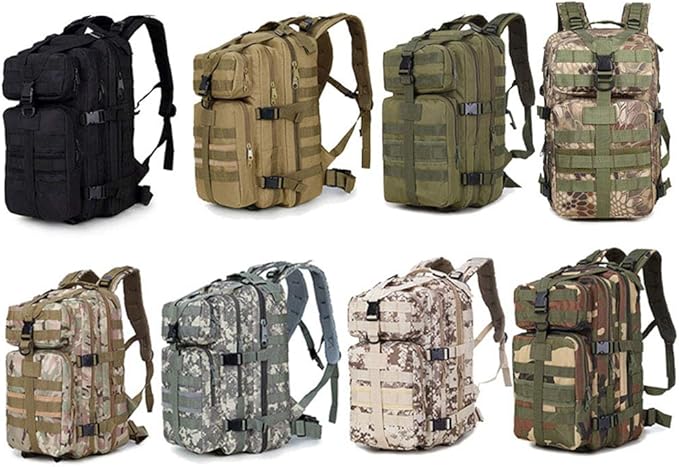 Outdoor Sports Pack Hiking Bag Tactical Rucksack Camo Knapsack Combat Camouflage Tactical 35L Molle Backpack - Mandrake